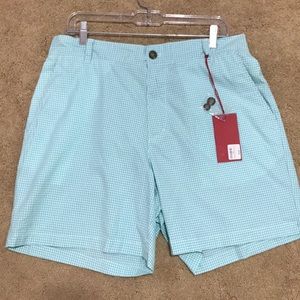 Men’s Southern Proper Gingham Shorts in Aqua